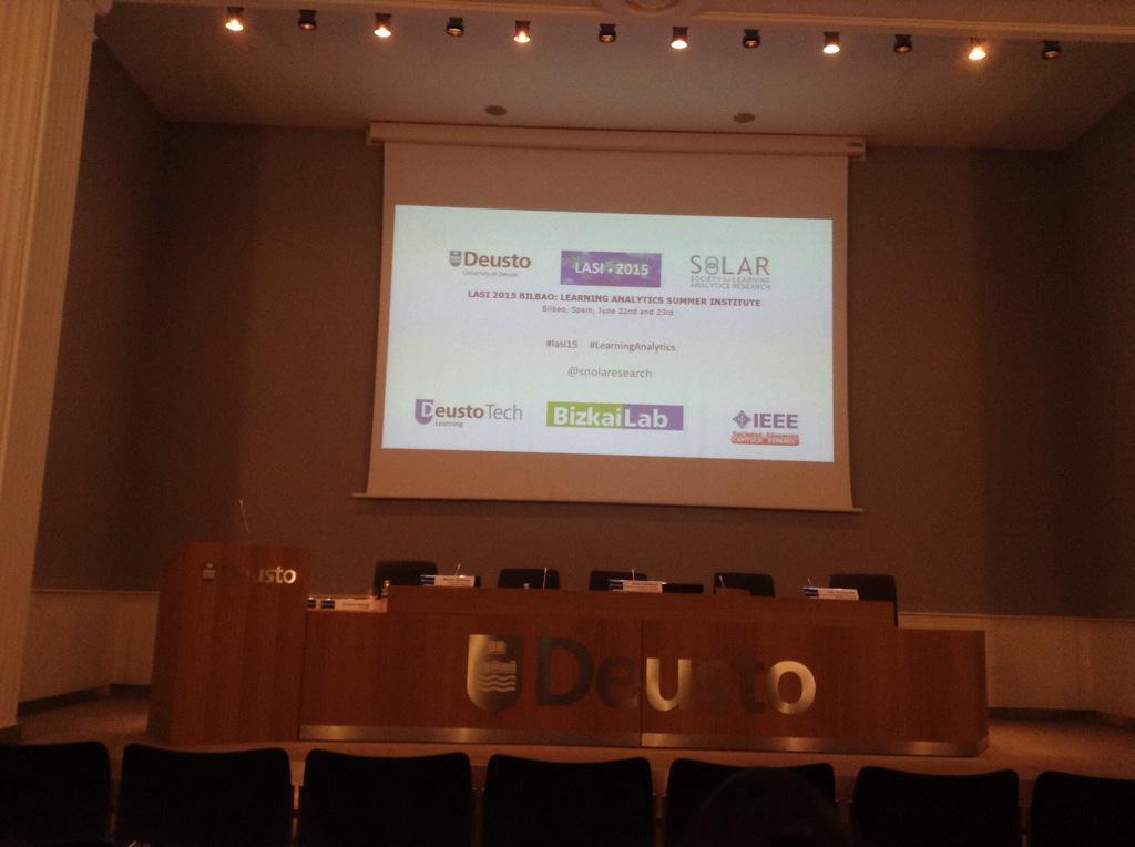 LlanosTobarra's tweet photo. #lasi15 #learninganalytics A punto de empezar LASI2015 Bilbao ^_^ http://t.co/15Il6jjmum