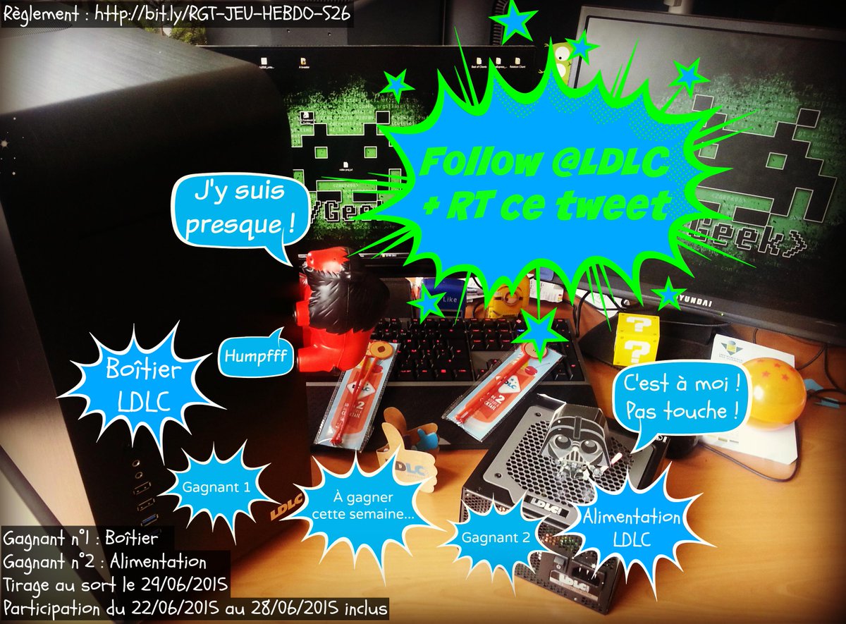 LDLC's tweet photo. [JEU HEBDO] 👾 Un boîtier et une alimentation à gagner cette semaine ! http://t.co/7cXSVlUYuH http://t.co/Uv8UZQViom