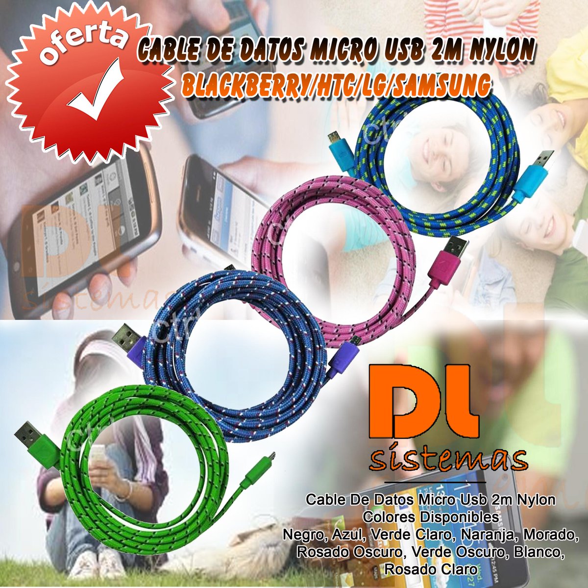 SPromoventas's tweet photo. ClasiffLARA: .Dlsistemas Cable de Datos USB 2 Metros de nylon, 1200 Bs Varios Colores..!! #Lara #Ventas … https://t.co/z9Ksgarw7Z