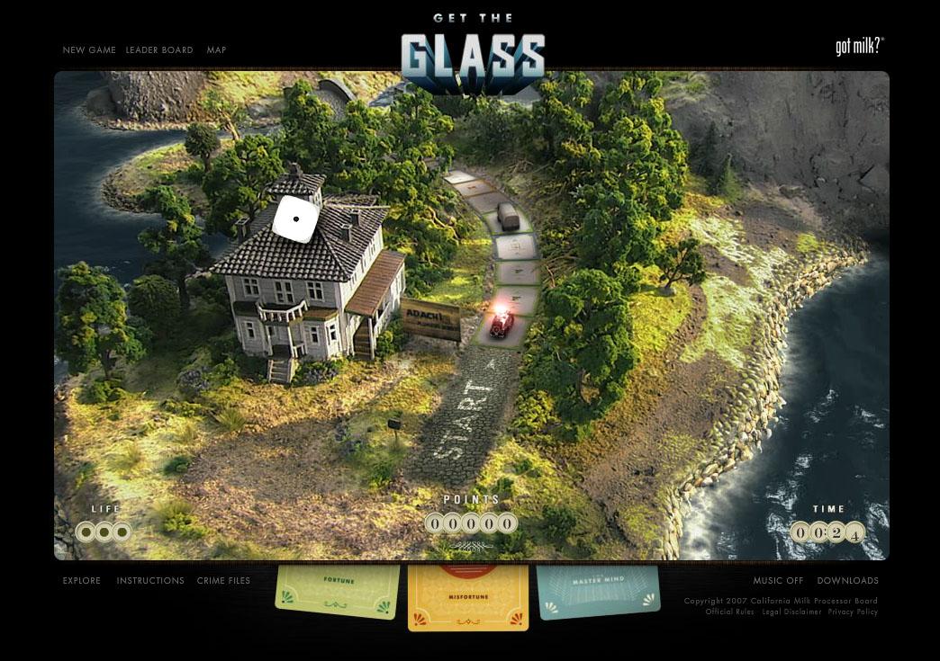 fwa's tweet image. Some say Get the Glass (2007) was the best Flash site ever made - demo.northkingdom.com/gettheglass/ #TheHistoryOfFlashWebsites