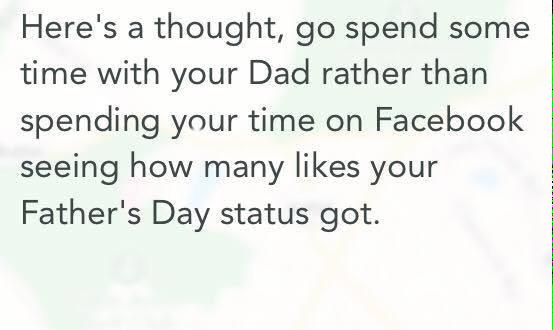 chloelpwilliams's tweet image. Really? When some of us aren't privileged enough to be able to see our Dads as often as we'd love to? #anyneed