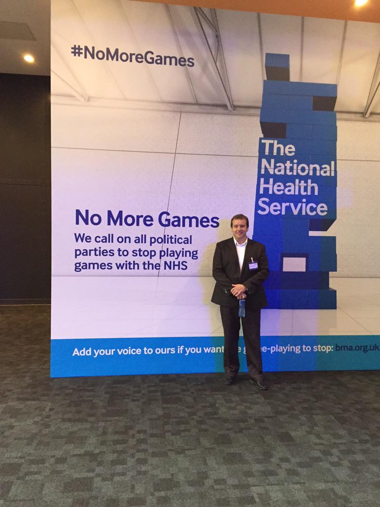 .<a href="/TheBMA/">The BMA</a> No More Games campaign calls for a strong and sustainable NHS, says Dr. George Rae. #AGMlive