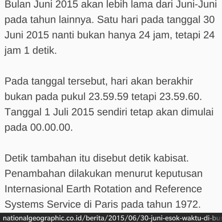 INDONESIAinLOVE's tweet photo. 4 Hari Lagi, Waktu Bumi lebih lama dari 24 Jam http://t.co/FkxCL2sVmJ