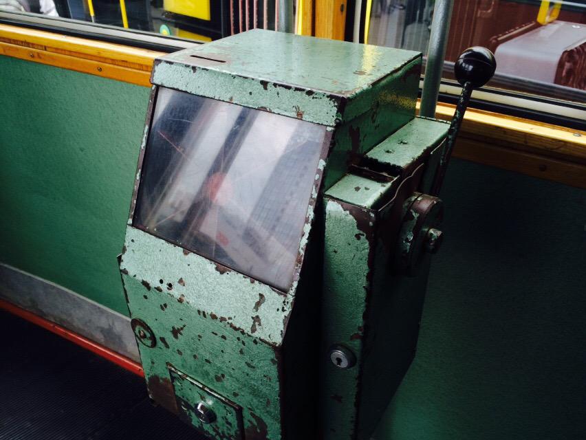 Qixxit's tweet photo. Die 'Kasse des Vertrauens' war früher üblich beim Ticketkauf in Ostberlin. Gesehen beim Tram Jubiläum der #BVG #TDE58 http://t.co/iNIN12xzox