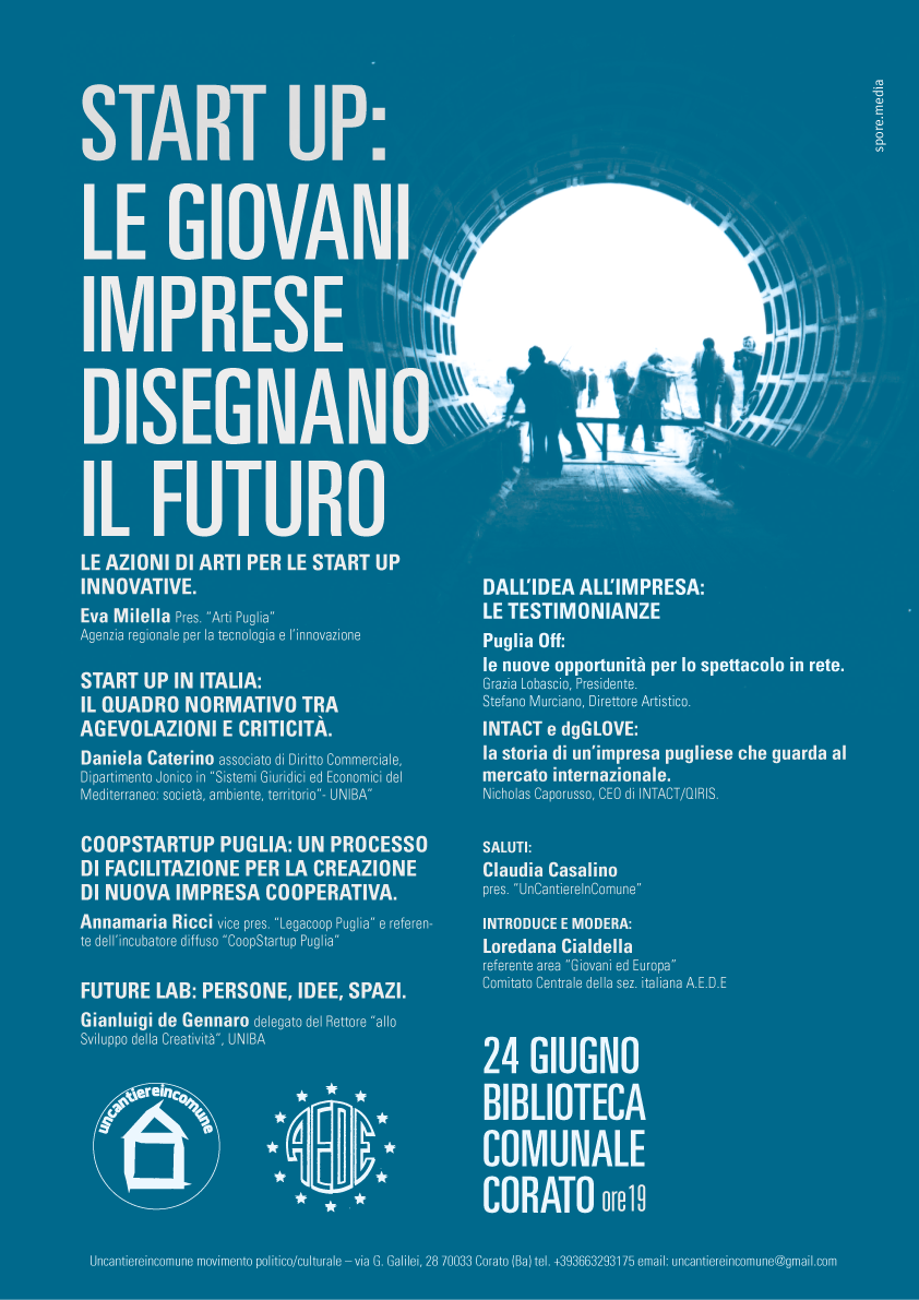 PugliaOff's tweet photo. Nuove opportunità per lo #spettacolo in rete:il 24 giugno a #Corato si parlerà di #imprenditoria giovanile e #startup http://t.co/EY6Ac18NPJ