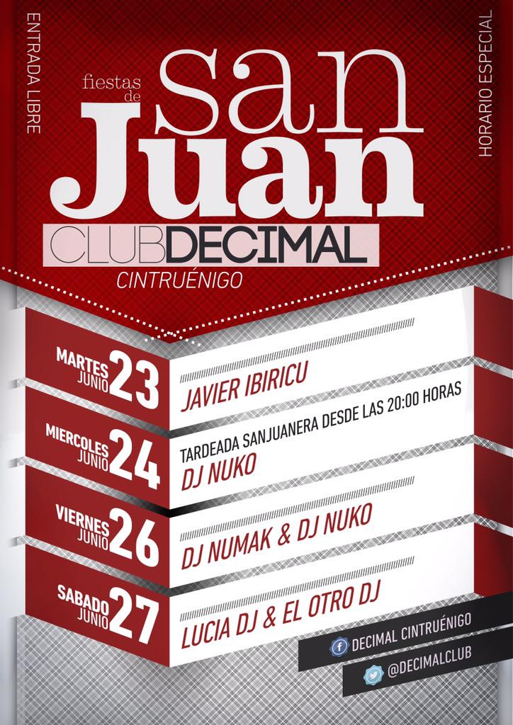 DecimalClub's tweet photo. SAN JUANES 2015 ! #tardeadamusical   #Cintruenigo #navarra @dj_Numak @Lumartinez89 @ElOtroDj @djnuko1 @javilau1 http://t.co/oGIaTgPHWc
