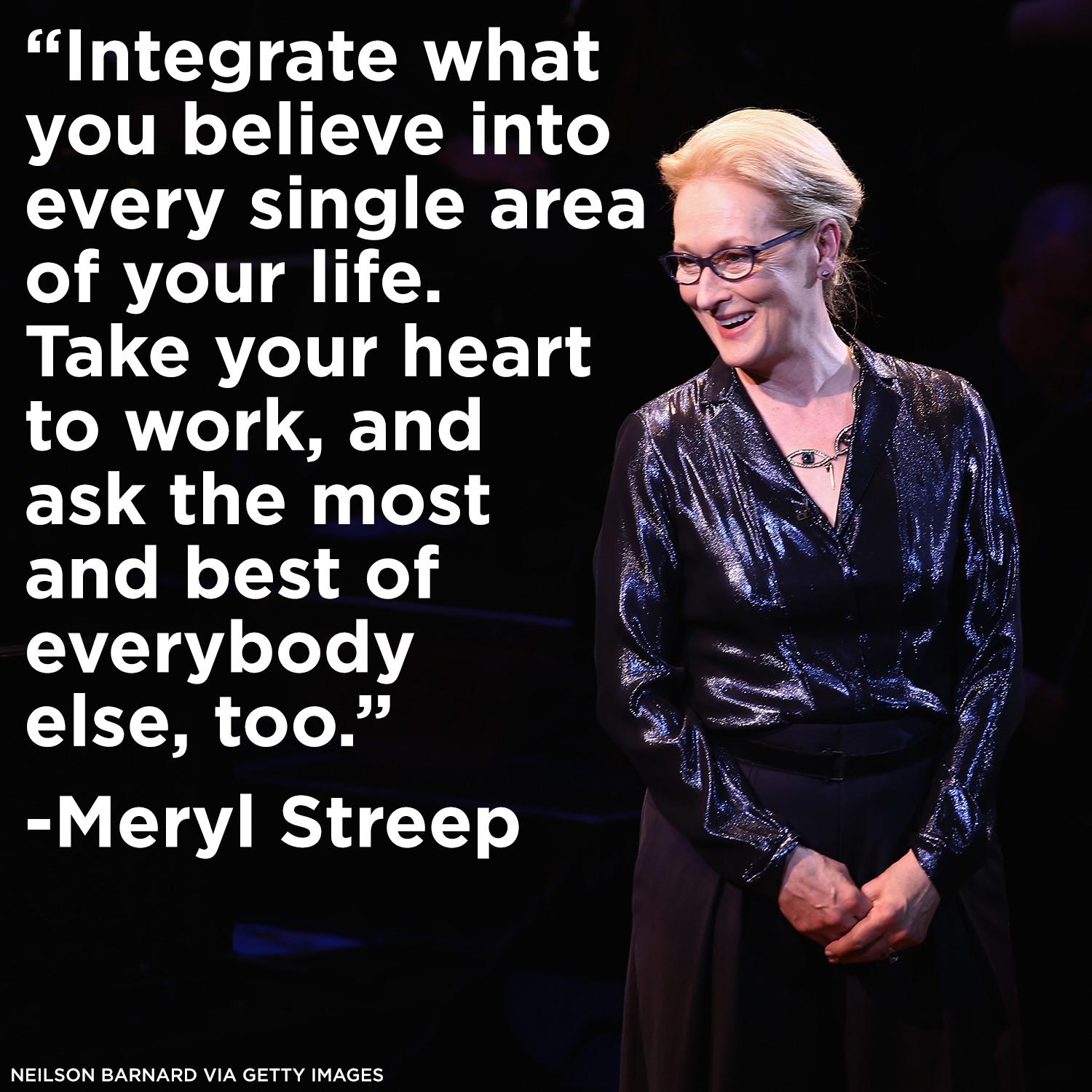 Happy birthday, Meryl Streep! I love the advice she gave on authenticity to the graduating class of 1983. 