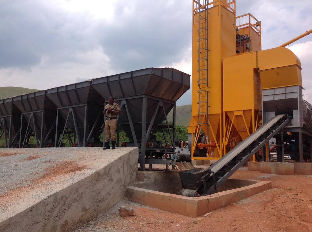 UNRA_UG's tweet photo. Happening Now#: UNRAs ED Allen Kagina on site visit of the Asphalt plant at Km 9 on Ntugamo-Mirama hills. http://t.co/3kFD6qqmgP