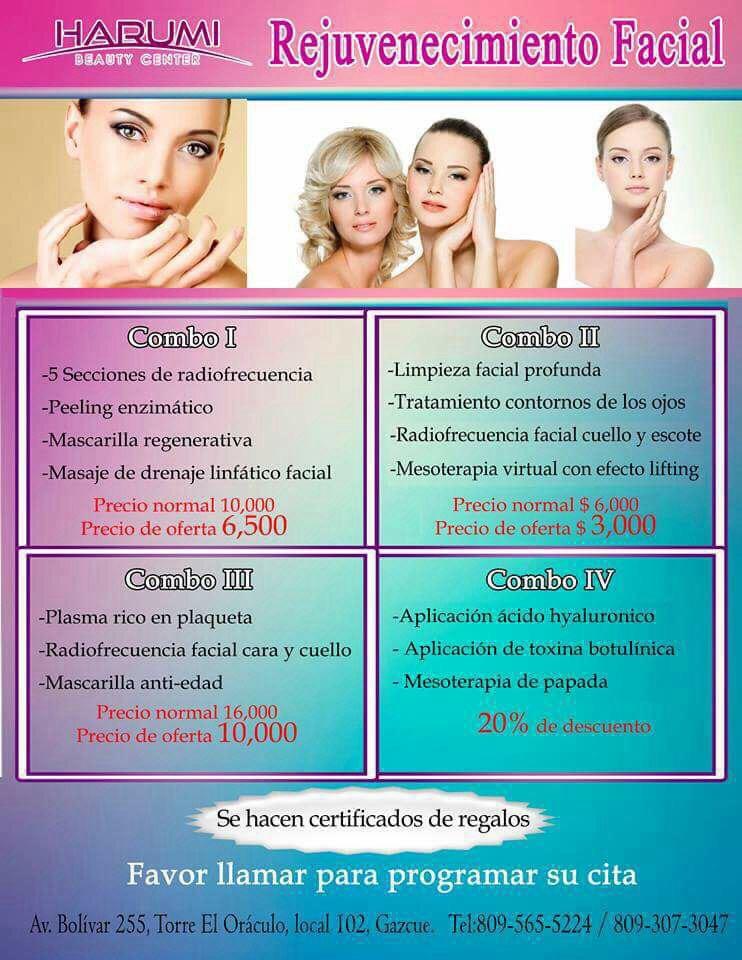 Aprovecha las ofertas q tenemos en Harumi beauty center 809 565 5224, para q luzcas regia en este verano y siempre.