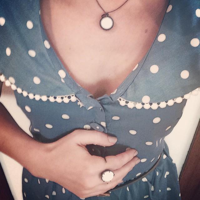 Feelin’ like a lady, with @erikawesselsjewellery white agate &amp; oxidised sterling silver pieces