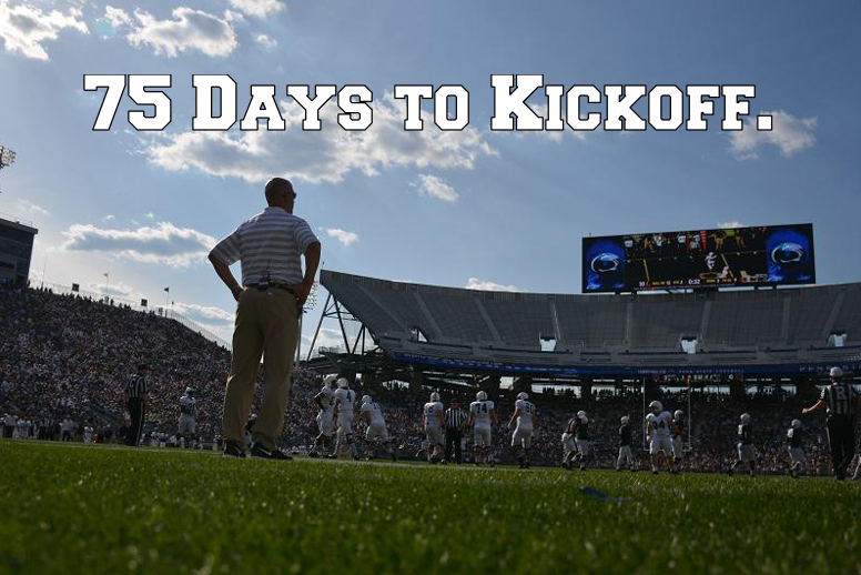 OnwardState's tweet photo. The countdown continues. There are only 75 days until Penn State Football. http://t.co/bSKrMMy10C