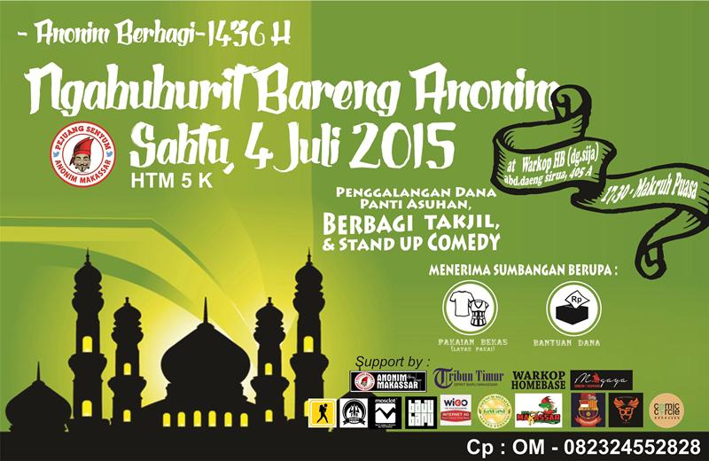 Bismillah!! Ngabuburit bareng Anonim 4 july 2015 tempat WARKOP HOMEBASE Abdesir timur no: 405 A Cc: <a href="/HUSNIWIGO/">HUSNI HINET_MAKASSAR</a>