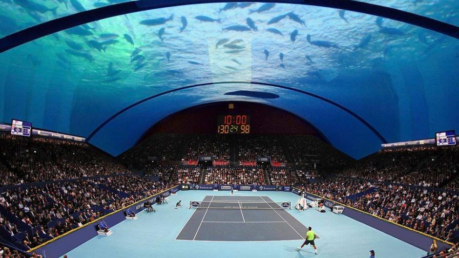 hauserf's tweet photo. #ThinkBig #Underwater #Tennis Court Boasts Ocean Life as Spectators http://t.co/FctxpPzugI http://t.co/lsY00irAMl