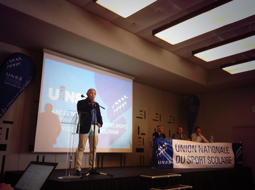 chrisluczak's tweet photo. Marc Le Mercier vient rappeler l'engagement fort de la @RegionAquitaine vers le #SportScolaire @unss #séminaireUNSS http://t.co/wvuyKae3fV