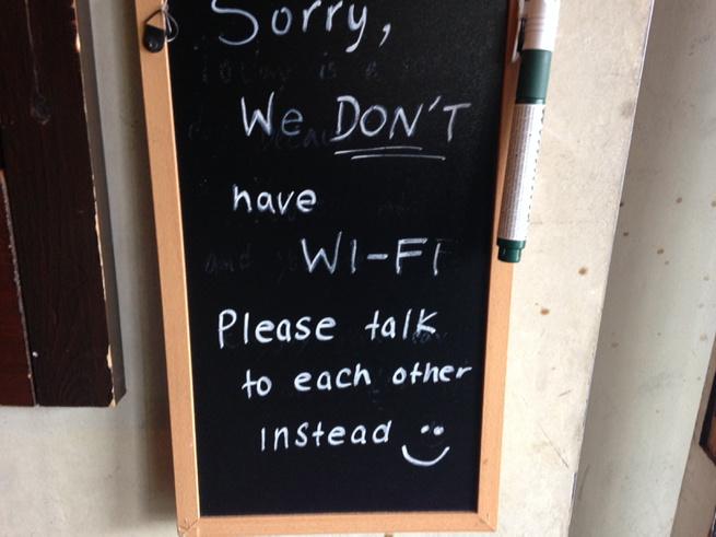 Tuukka_T's tweet photo. "We don't have wifi..." Tenshi, the #japanese restaurant in #Angel, on a mission to save lost art of #conversation. http://t.co/O0fesiWjlO