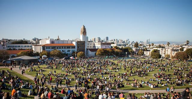 sfstation's tweet image. Dolores Park Grand Re-Opening Photos bit.ly/1K6IBgm @hushconcerts @RecParkSF
