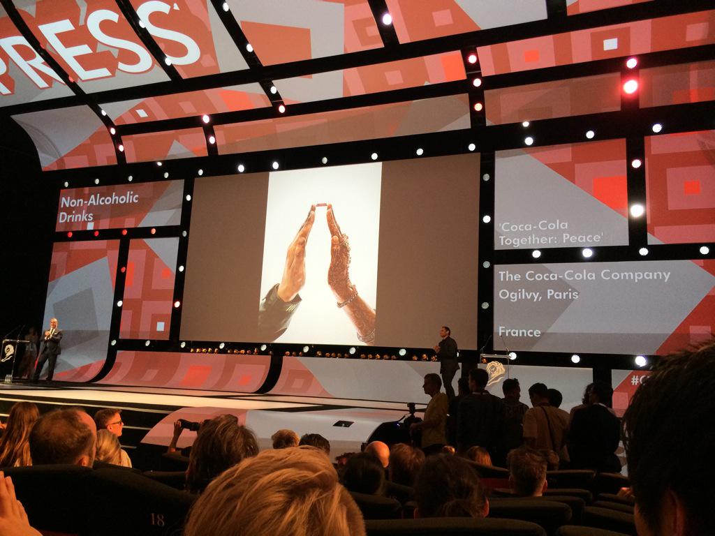A gold for Together: Peace <a href="/CocaCola/">Coca-Cola</a> #ClientWork #OgilvyCannes #CannesLions