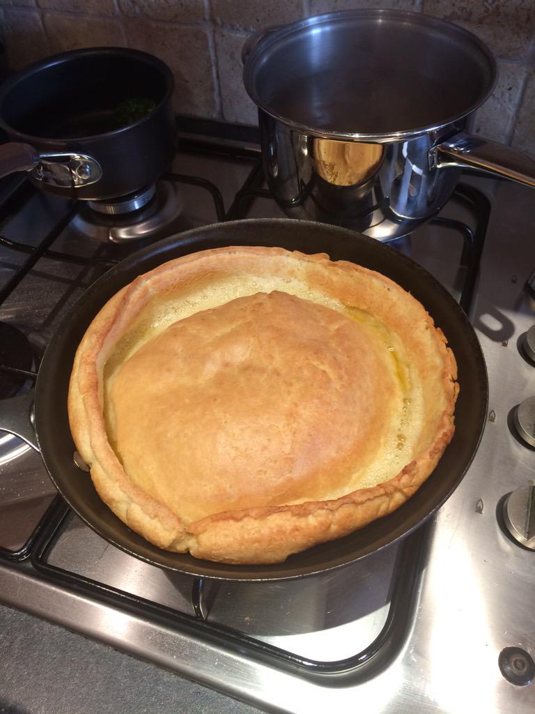 frostybutcher's tweet photo. Now that is what you call a Yorkshire pudding. http://t.co/K4oS4tQOa6