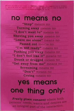 StandStr0ng's tweet image. Contrary to popular belief, unless it's clearly a yes, don't do it. #NoMeansNo