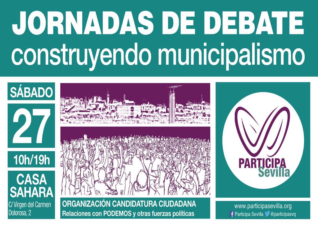 jeswonehouse's tweet photo. Este sabado @participasvq celebra su entrada en el @Ayto_Sevilla @ParticipaCarmo @PodemosMacarena @PodemosCerroAma http://t.co/MUqoCCeyZa
