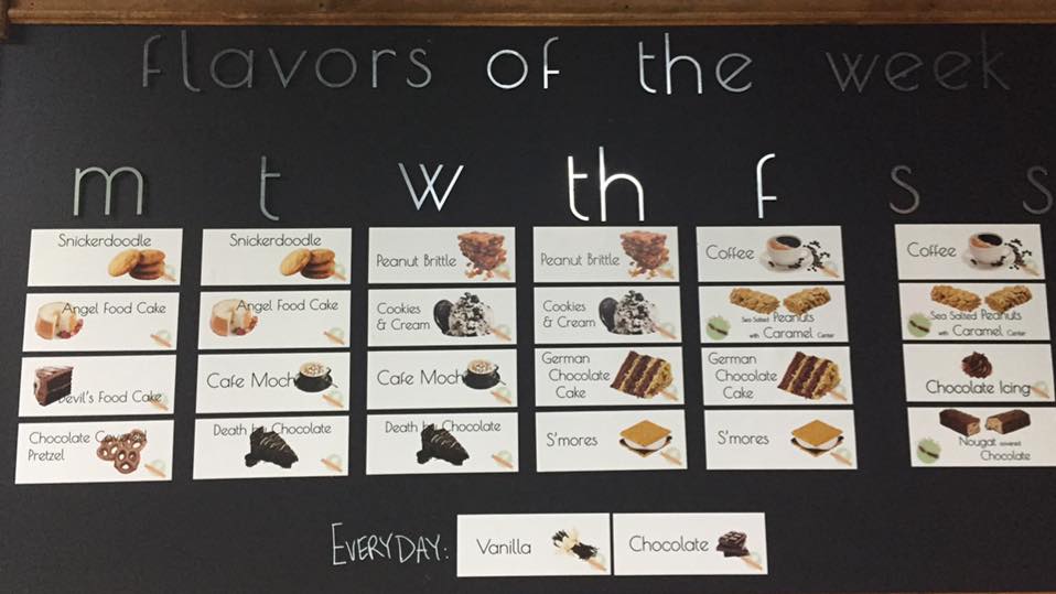 dlitesNorthATX's tweet photo. Here are this week's flavors! http://t.co/Dz8L58v1Qu