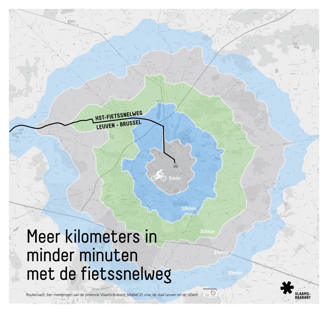 Joris_Van_Damme's tweet photo. #routecoach shows seven-league boots-effect of #cycle_highway & huge zone where bikes win from cars during peakhour http://t.co/qIe3sLa4hi