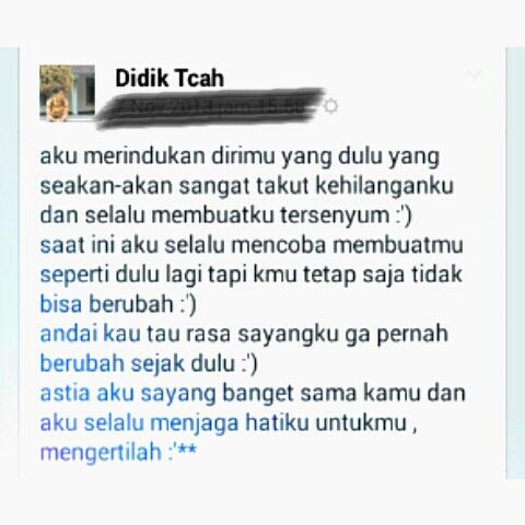 Entah apa yg ngebuat dia berubah skrg jauuuh lebih ga peduli, pdhl dulunya begini 😂 @didikcorp . aaa miss you :"""