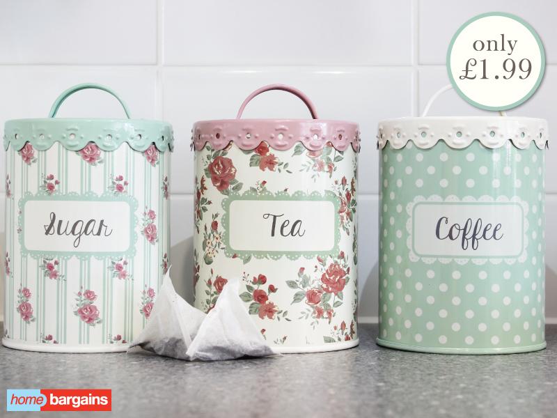 tea coffee sugar canisters home bargains