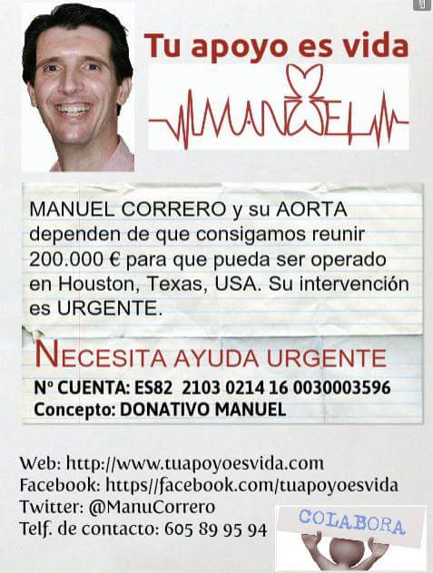 BelnMorales2's tweet photo. #tuapoyoesvida ❤💪
 #TodosconManuel 👪
@manuellombo @A3Noticias @ElPimpiMalaga @Tamara_Falco_ @LosMorancos http://t.co/PiG9Ubd59g