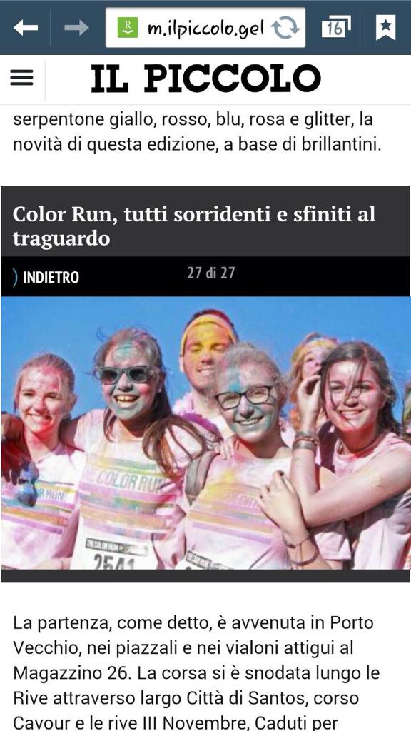 softielouiss's tweet photo. #TheColorRunTrieste @TheColorRunITA la rifarei altre mille volte!💞 http://t.co/GZepK2SoCV