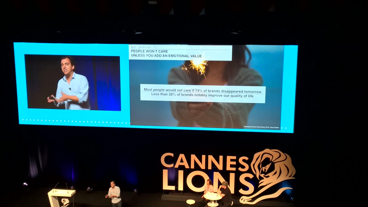 Cannes_Lions's tweet photo. People won’t care unless you add an emotional value, Alex Pallete, PICNIC Madrid #CannesLions http://t.co/2PliZ2wsst