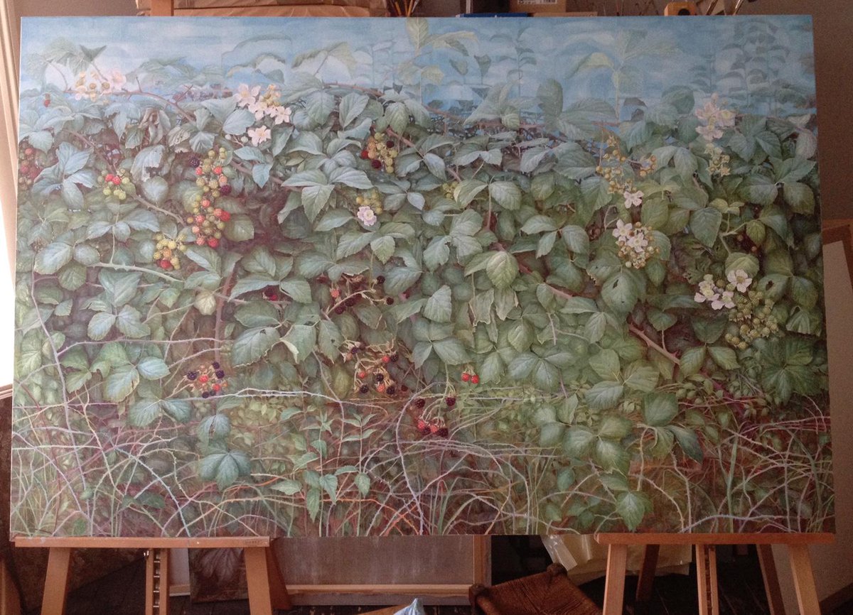 One of the biggest paintings to date 2m long #art #artist #painting #jonathancooper #flowers