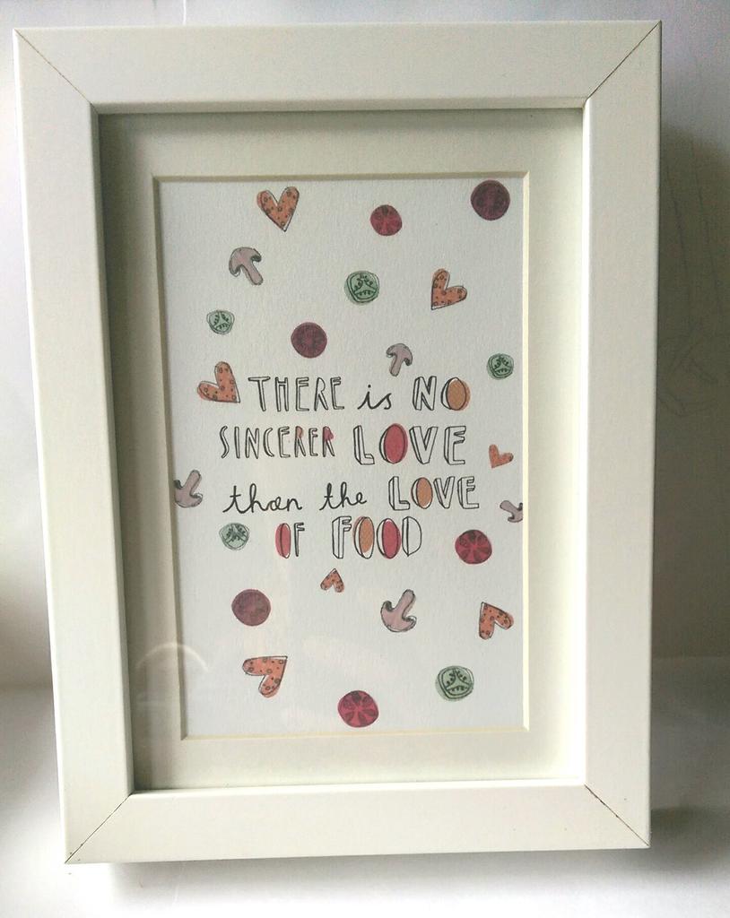 mtjillustration's tweet photo. New framed prints for sale for you lovely foodies out there! £10 #typography  #illustration #love #food #foodie http://t.co/2MTFrPonyg