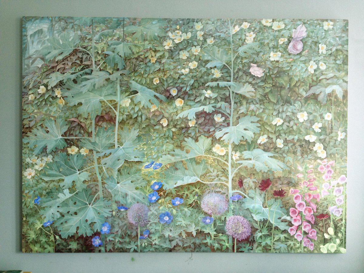 Summer Border 2m #art #artist #painting #jonathancooper #flowers