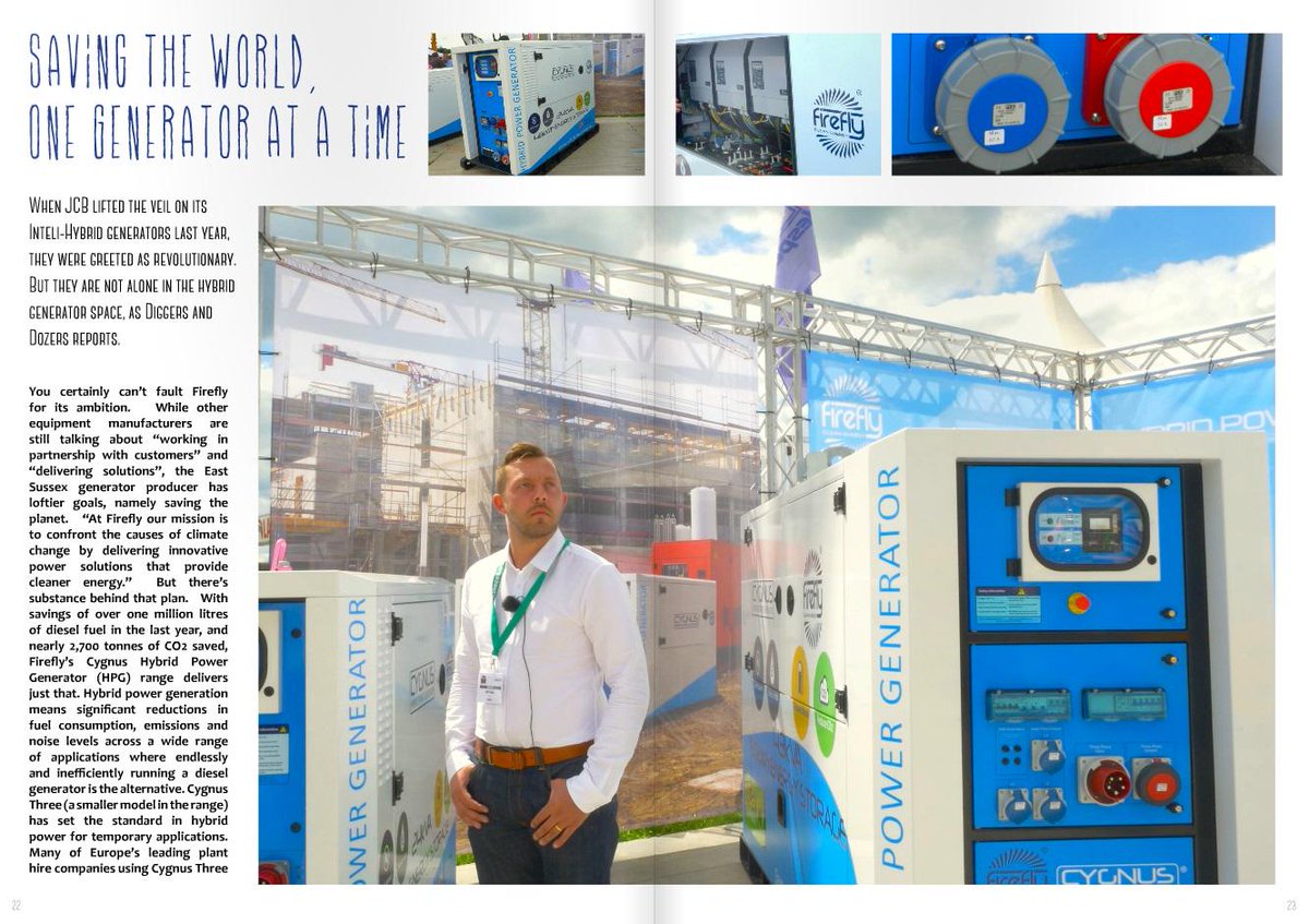 'Saving the world, one generator at a time' <a href="/DiggersDozers/">Diggers&Dozers</a> #hybridpower #construction #carbon #renewables