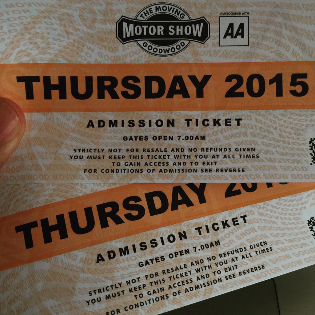AutoPap's tweet photo. A chance to get a hold of two @fosgoodwood tickets for this Thursday. RT and follow up to 11pm tonight to enter 👍🏽 http://t.co/VDwidsxvmq