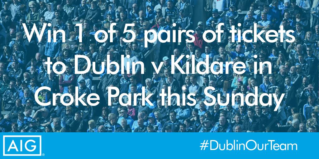 AIGIreland's tweet photo. Looking forward to @DubGAAOfficial v Kildare on Sunday? Follow &amp; RT for the chance to win a pair of tickets. #COYBIB http://t.co/DsdVNRFN9d