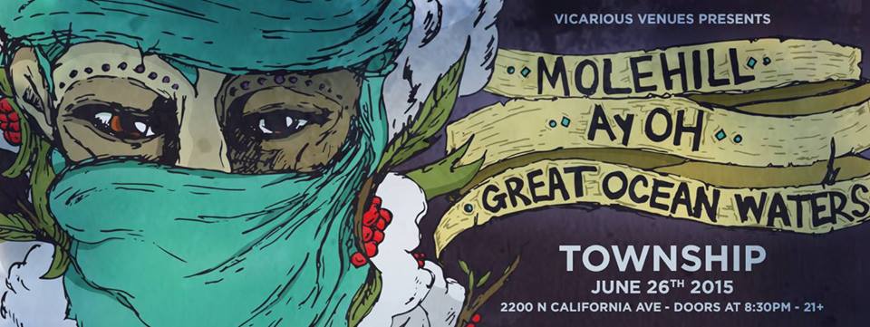 VicariousVenues's tweet photo. This Friday 6/26 @molehillmusic @AyOHmusic &amp; @GOWMusic at @townshipchicago! Get your tix while you can! http://t.co/dkfSa4Fh1R