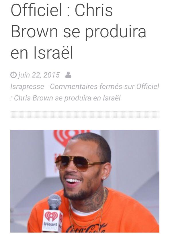 SUPERJEW_OFF's tweet photo. Concerts en #Israel : #ChrisBrown confirmé ! 

En attente de Demi Lovato et #Pharrell Williams ! 

#BDSfail ! #BDS http://t.co/JxMwR86dAz