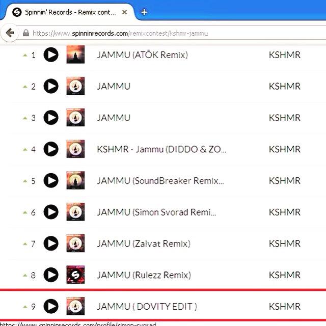 dovity11's tweet image. I managed to get into the top 10 on the contest Spinnin&apos;records
THANKS to all those who voted for me!