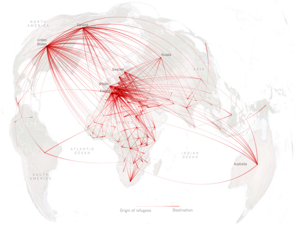 nytimesworld's tweet photo. The Flight of Refugees Around the Globe http://t.co/0yuxpzhEfx http://t.co/HNhBPXEBTI