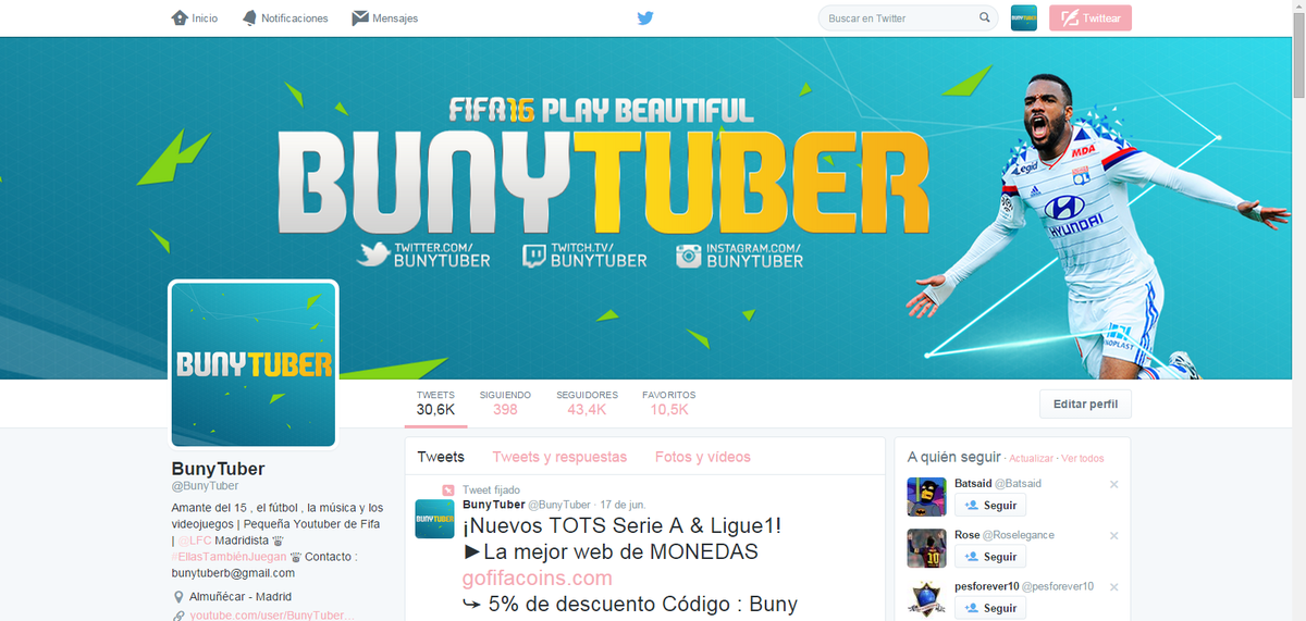 BunyTuber's tweet photo. ¿Quieres un banner y avatar como el mio para Twitter? 
RT &amp; FAV para participar , el ganador esta noche http://t.co/uxEPl6fmsw