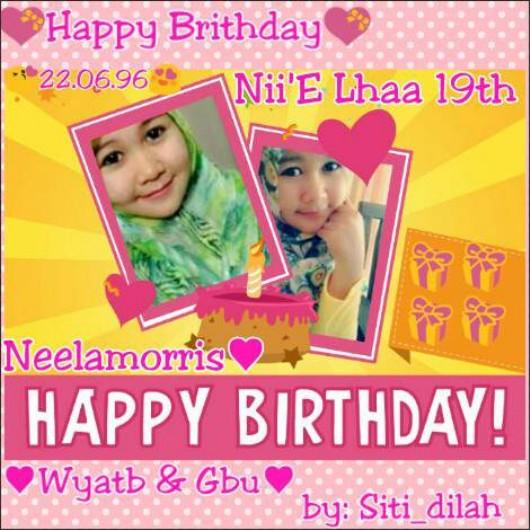 NeelaMorris's tweet photo. Makasih bxk buat semua yg uda ngcapin HBD({}) smoga lebih baik lagi ke depanx:) amin http://t.co/nAW7OyYuw7