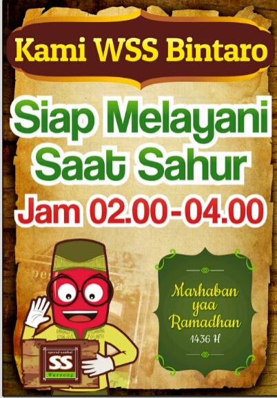 Waroeng SS Cabang Bintaro Sektor 3, Tangerang kini siap melayani sahur..