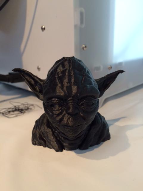 3DPolymers's tweet photo. Recycled I am. 3D Print sustainable you must. A disturbance in #3dprinting I sense. #Yoda #recycled #waste http://t.co/C0R9A9SaDD