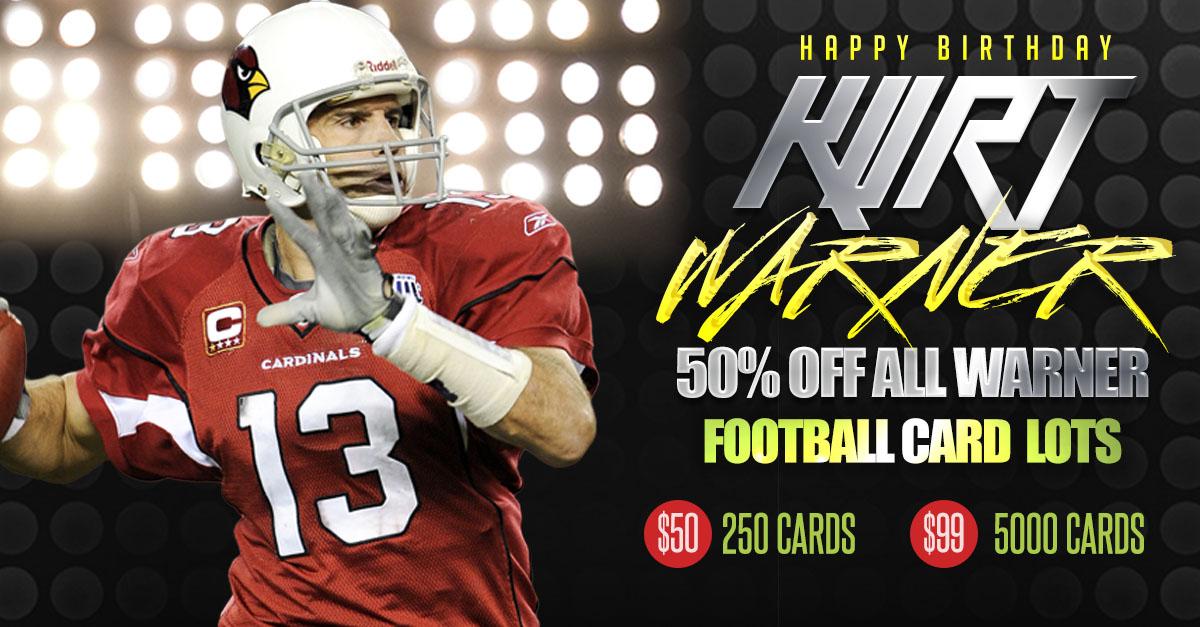 HAPPY BIRTHDAY TO KUWARNER!! TAKE 50% OFF ALL FOOTBALL CARD WHOLESALE LOTS!   