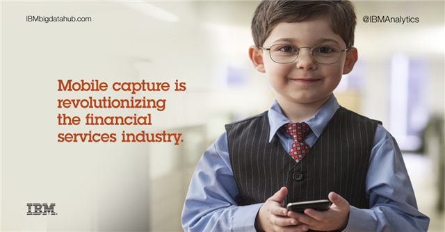 IBMData's tweet photo. How mobile capture is revolutionizing the financial services industry http://t.co/kmyKHrmkhW http://t.co/g7Ingcj2XE