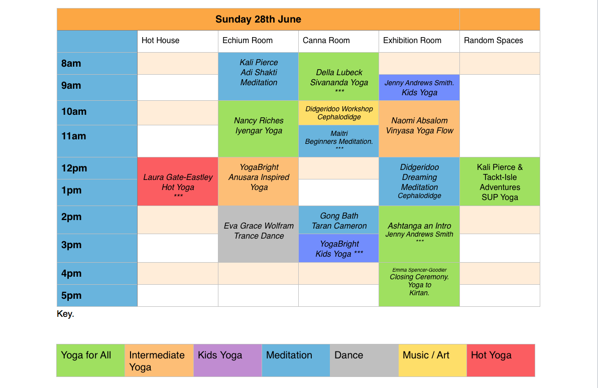 Subtle tweaking the schedule. Check out Saturday and Sunday at the @hottestgarden.