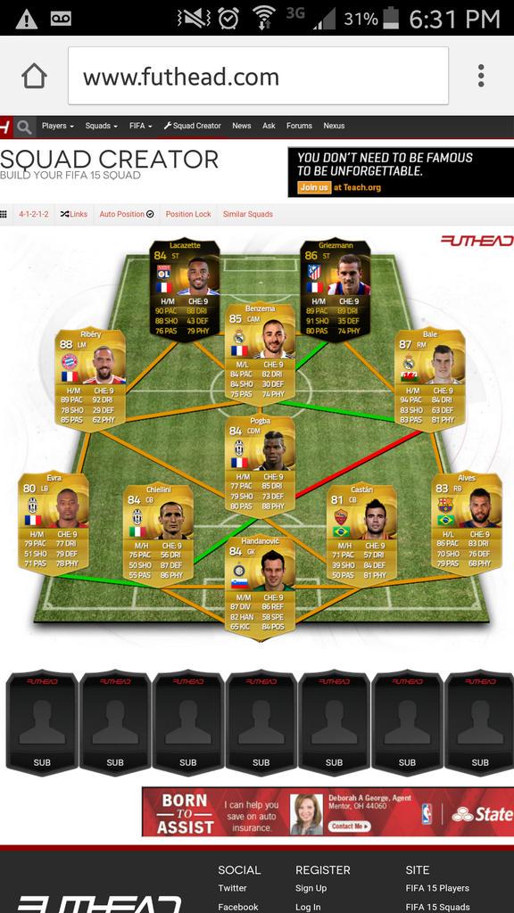 eVoTriumph's tweet photo. #thebestteaminfifa @NepentheZ best team I've played with by far (all on 10 Chem in game) I think it's close to 300k http://t.co/1CLz747vjy