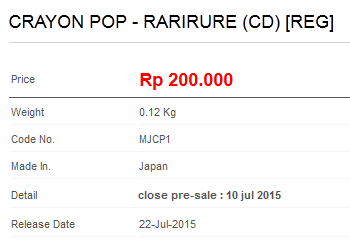 EviLFs's tweet photo. [CLOSE PRE-SALE 10 July] CRAYON POP - RARIRURE (CD) [REG] - Rp 200.000 http://t.co/Ygesn5hlCS  http://t.co/663IDwhfLc http://t.co/oHQ1UHI85e